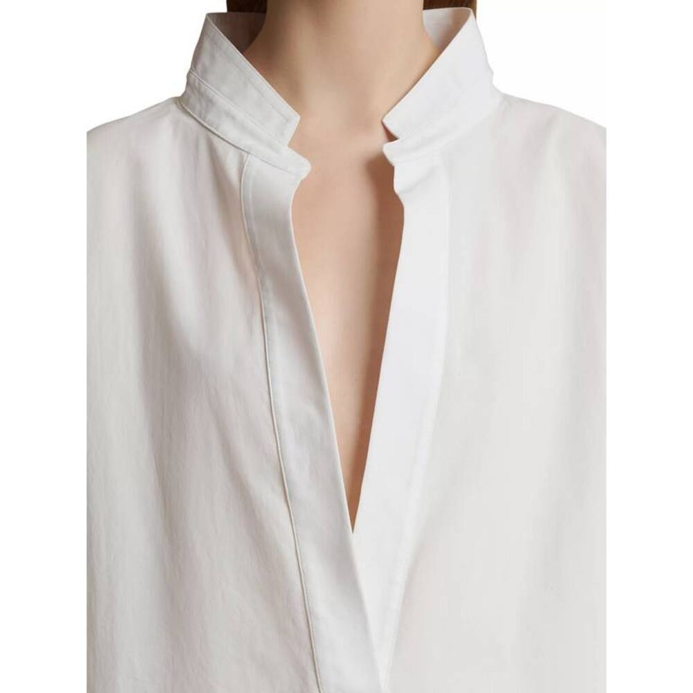Khaite Tito Oversized Shirt Top in White 0 - Picture 3 of 5
